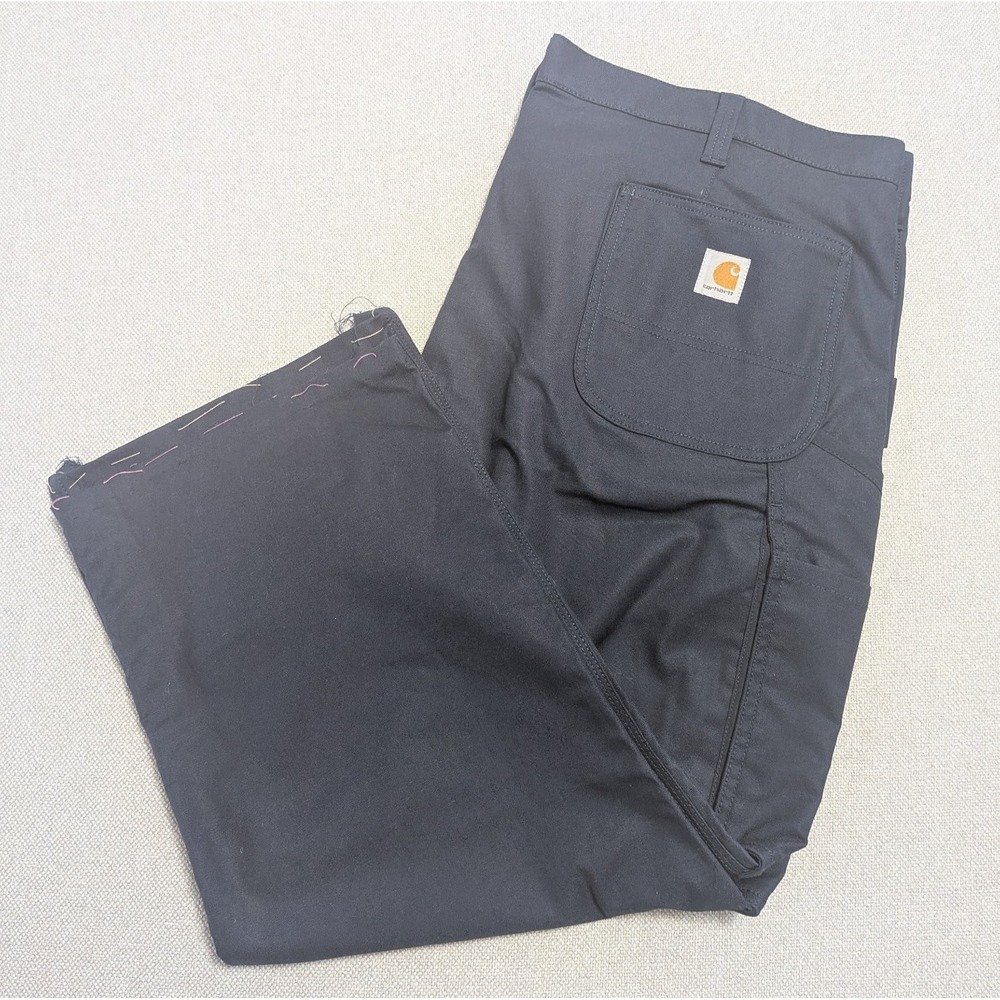 Carhartt Men's 44x30 Navy Cargo Work Pants Stretch Cotton Polyester